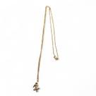 Colar Sagitário Signo do Zodíaco Pingente Dourado 30 cm