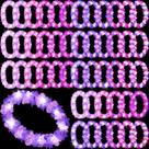 Colar Sherr de 48 peças de LED havaiano, 100 cm, roxo