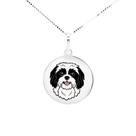 Colar Shih Tzu Coleção Estimação em Prata 925 Preto