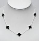Colar Shoker 5 Trevos da Sorte Virginia Preto