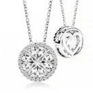Colar SIGALIT Halo Moissanite S925 em prata esterlina