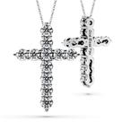 Colar SIGALIT Moissanite Cross com pingente de prata esterlina Colar SIGALIT Moissanite Cross com pingente de prata esterlina