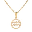 Colar Signo Aquário 12 mm Presente para Aquariana Sunshine Cristais