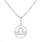 Colar Signo Libra 12 mm Presente para Libriana Sunshine Cristais