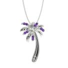 Colar Silver Smile em prata esterlina 925 com pingente de ametista