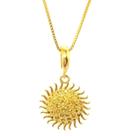 Colar Sol cristal ouro
