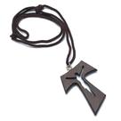 Colar Tau Franciscano Cristo Ressuscitado Vazado Madeira Colar Tau Franciscano Cristo Ressuscitado Vazado Madeira