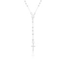 Colar Terço de Pérolas Nossa Senhora Aparecida Cruz 45cm Banhado Prata 990 Presente Fé Colar Terço de Pérolas Nossa Senhora Aparecida Cruz 45cm Banhado Prata 990 Presente Fé