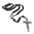 Colar Terço Fosco 8mm Preto Colar Terço Fosco 8mm Preto