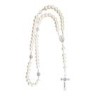 colar TERÇO PÉROLA NOSSA SENHORA APARECIDA 8 MM X 42CM