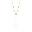 Colar Terço Prata 50cm N. Sra Fátima e Cruz - Banhado a Ouro 18k