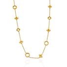 Colar Trevo e Estrela Dourado Aço Inoxidável Dourado