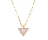 Colar Triângulo de Zircônia Cristal Banhado em Ouro 18K