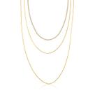 Colar Triple Chain, Revestido em Ouro Colar Triple Chain, Revestido em Ouro