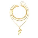 Colar Triplo Cobra - Banhado em Ouro 18k