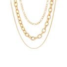 Colar Triplo Correntaria - Banhado em Ouro 18k