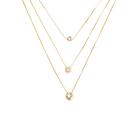 Colar Triplo Ponto de Luz - Banhado em Ouro 18k