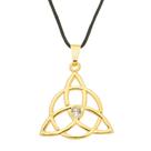 Colar Triskle Nó Celta com Strass 22mm Triskelion - Sunshine Cristais