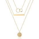 Colar Turandoss Dainty Interlocking Circles banhado a ouro 14K Colar Turandoss Dainty Interlocking Circles banhado a ouro 14K