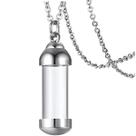 Colar Urna Cinzas Pet Coração Inox Mini Cremação Vidro Lembranças Eternas