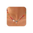 Colar Ursteel Beaded Initial B banhado a prata 36,5 cm Colar Ursteel Beaded Initial B banhado a prata 36,5 cm