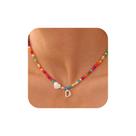 Colar Ursteel Beaded Initial D banhado a prata 38cm