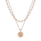Colar Ursteel Initial K banhado a ouro rosa em camadas de 36 cm Colar Ursteel Initial K banhado a ouro rosa em camadas de 36 cm