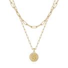 Colar Ursteel Initial Layered Paperclip Chain em ouro 14K Colar Ursteel Initial Layered Paperclip Chain em ouro 14K