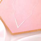 Colar V Geométrico Minimalista Folheado a Prata 60cm com Extensor 5cm Colar V Geométrico Minimalista Folheado a Prata 60cm com Extensor 5cm