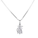 Colar vazado escudo américa prata 925 Colar vazado escudo américa prata 925