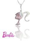 Colar Veneziana 40 Cm Pingente Barbie Prata 925 Ref. 306