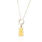 Colar veneziana c/ pingente urso amarelo