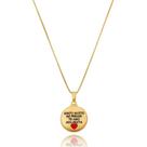 Colar Veneziana Com Medalha "Sou Grata" banhado em ouro 18k