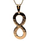 Colar veneziana com pingente de Infinito banhado a ouro 18k