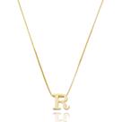 Colar Veneziana Com Pingente de Letra banhado em Ouro 18k Colar Veneziana Com Pingente de Letra banhado em Ouro 18k