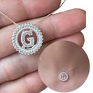 Colar Veneziana com Pingente Letra e Zircônia em Prata 925 - Elegância e Personalidade! RF 1073