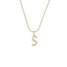Colar veneziana com pingente letra S - Banhado em ouro 18k Colar veneziana com pingente letra S - Banhado em ouro 18k