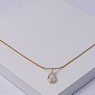 Colar Veneziana Folheado a Ouro com Zircônia Gota Colar Veneziana Folheado a Ouro com Zircônia Gota