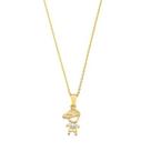 Colar veneziana pingente menino zircônia azul 15mm - Banhado em ouro 18k Colar veneziana pingente menino zircônia azul 15mm - Banhado em ouro 18k