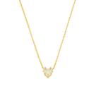 Colar veneziana ponto de luz coração cristal 6mm 45cm - Banhado em ouro 18k