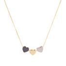 Colar Veneziana Trio de Coração folheado A Ouro 18 k Colar Veneziana Trio de Coração folheado A Ouro 18 k