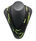 Colar Verde Peridoto Negro E Dourado 90cm Fecho Artesanal Madeira 4249 Colar Verde Peridoto Negro E Dourado 90cm Fecho Artesanal Madeira 4249