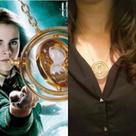 Colar Vira-Tempo Hermione Granger Harry Potter Prisioneiro de Azkaban Pingente Giratório Dourado Top