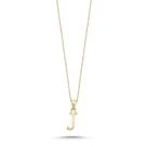 Colar Wish Carat em ouro real 14k para mulheres com pingente de letra