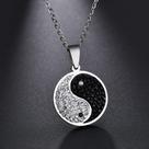 Colar Yin Yang aço inoxidável chinês Taiji Ba