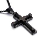 Colar YL Cross para homens com pingente de Jesus em aço inoxidável 316L
