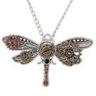 Colar Zed ShadowW Steampunk Dragonfly com corrente de 63 cm Colar Zed ShadowW Steampunk Dragonfly com corrente de 63 cm
