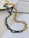 Colares banhados tendência Mix de Banhos Dourado e Ródio Colares banhados tendência Mix de Banhos Dourado e Ródio
