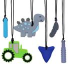 Colares Chew Choneer Silicone Chewable Fidget 6 unidades para crianças