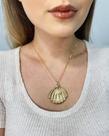 Colares chocker concha com pérola banhada a Ouro tendência Praia Verão